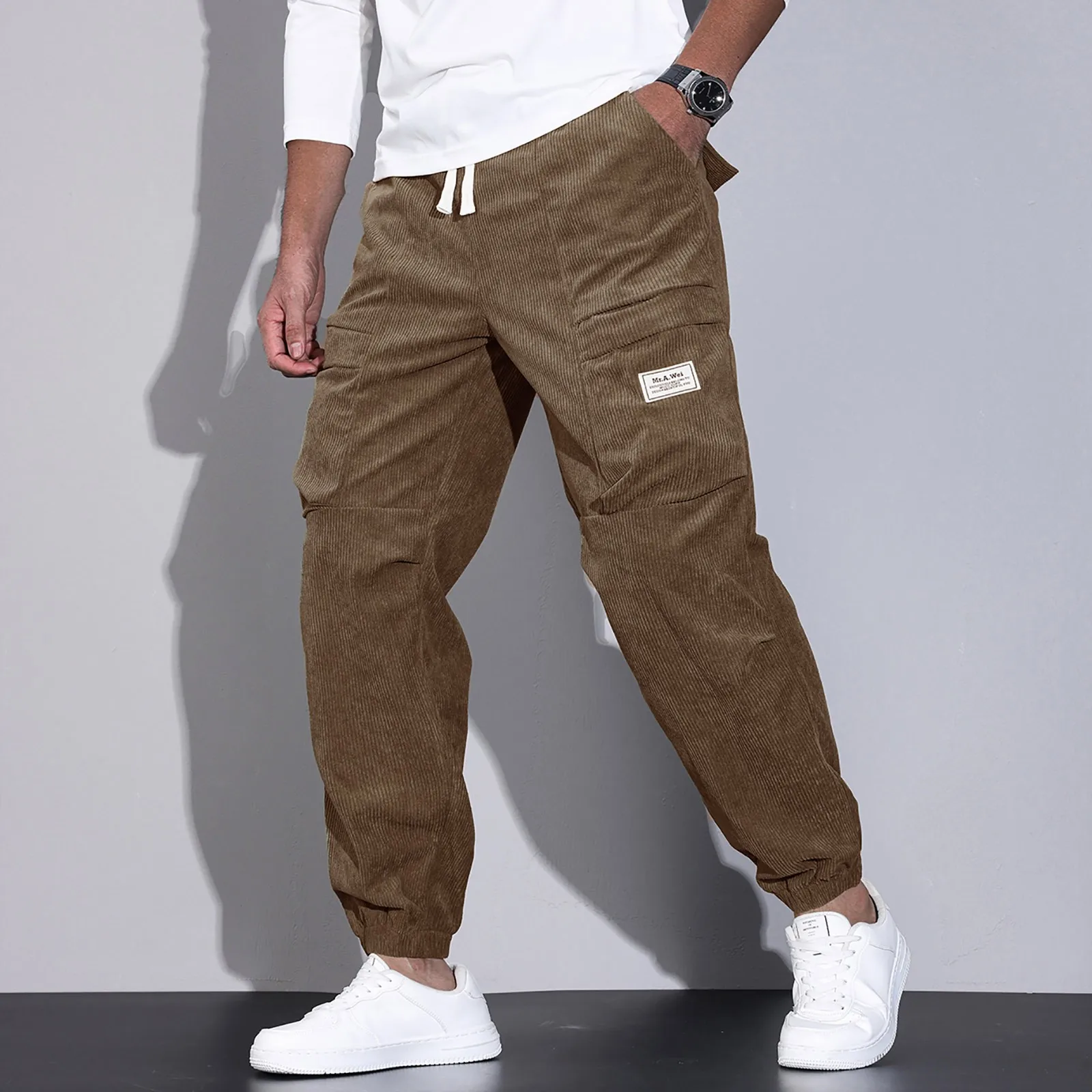 Mens Corduroy Loose Fit Cargo Work Pants 2 | PricZone Mens Corduroy Loose Fit Cargo Work Pants 2 | PricZone