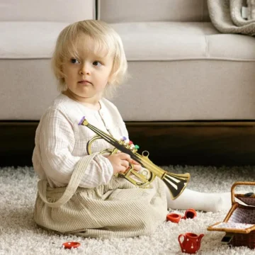Kids Brass Trumpet Toy for Music Learning 2 | PricZone