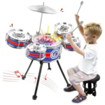 Kids Blue Drum Set with Stool and Drumsticks 1 | PricZone
