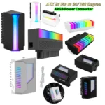 ATX 24 Pin 90 Degree ARGB Power Adapter Cable 1 | PricZone