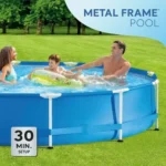 Blue Round Metal Frame Swimming Pool 3 | PricZone