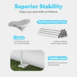 Rectangular 10x7ft Frame Swimming Pool Set 3 | PricZone