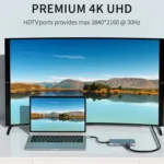 USB C Hub 4K 30Hz Type C to HDTV Compatible USB 30 Adapter 10 in 1 Type C Hub Docking Station PD 87W USB C Splitter for MacBook 5 | PricZone