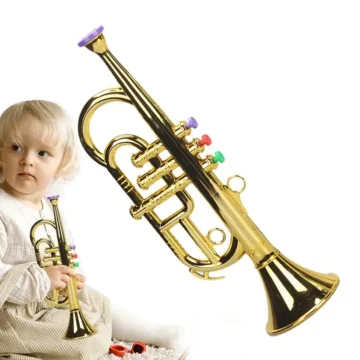 Kids Brass Trumpet Toy for Music Learning 1 | PricZone