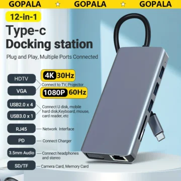 Gopala 12 in 1 USB C Docking Station Dual Monitor 1 | PricZone