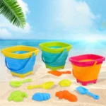 Silicone Beach Toy Set with Foldable Bucket 6 | PricZone