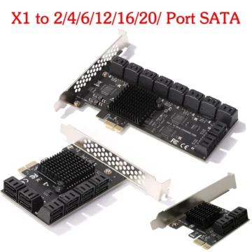 Mining 2016126 Ports SATA 6Gb to PCI Express Controller for PC Expansion Card PCIe to SATA III Converter PCIE Riser Adapter 1 | PricZone