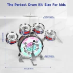 Mini Jazz Drum Set with LED and Stool for Kids 6 | PricZone