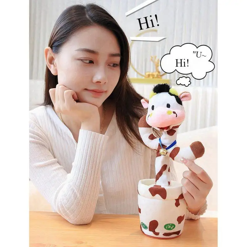 Electric Dancing Talking Stuffed Animals Doll Funny Rabbit Cow Donkey Interactive Plush Toys Party Activities for Kids Adults 5 | PricZone Electric Dancing Talking Stuffed Animals Doll Funny Rabbit Cow Donkey Interactive Plush Toys Party Activities for Kids Adults 5 | PricZone