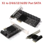 SA3112J PCIE Adapter 12 Port PCI Express X1 to SATA 30 6Gbps High Speed Expansion Card Controller for Computer Accessories 1 | PricZone
