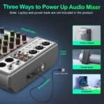 Aveek 5 Channel USB Bluetooth Audio Mixer Console 5 | PricZone