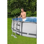 Round Above Ground Swimming Pool Set Outdooor Metal Frame Family Pool with Filter Pump Ladder and Cover 4 | PricZone Round Above Ground Swimming Pool Set Outdooor Metal Frame Family Pool with Filter Pump Ladder and Cover 4 | PricZone