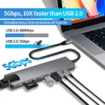 USB C Hub 8 in 1 Adapter for Laptops 2 | PricZone