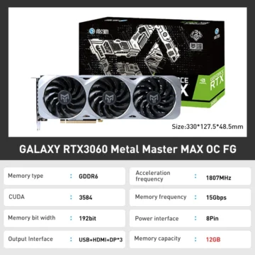 GALAX RTX 3060 Ti Metal Master OC 8GB GPU 1 | PricZone