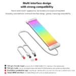 COOLMOON RGB Light Strip Bar PC Extension Kit 3 | PricZone