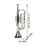 Kids Brass Trumpet Toy for Music Learning 6 | PricZone