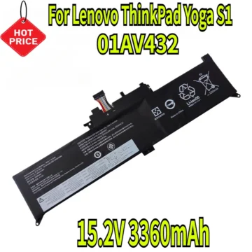 152V 3360mAh 01AV434 01AV433 01AV432 Laptop Battery for Lenovo ThinkPad Yoga S1 370 X380 1 | PricZone