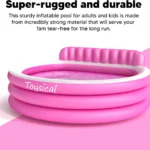 Pink Inflatable Round Backyard Pool 88x85x21 5 | PricZone