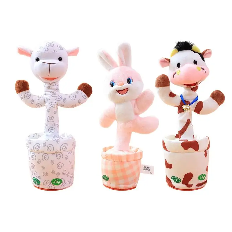 Electric Dancing Talking Stuffed Animals Doll Funny Rabbit Cow Donkey Interactive Plush Toys Party Activities for Kids Adults 1 | PricZone Electric Dancing Talking Stuffed Animals Doll Funny Rabbit Cow Donkey Interactive Plush Toys Party Activities for Kids Adults 1 | PricZone
