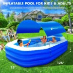 Large Inflatable Pool with Canopy and Seat 3 | PricZone