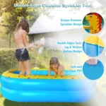 Dinosaur Kiddie Pool with Sprinkler Inflatable Summer Fun Water Play Mat Children Outdoor Indoor Ages 2 Above 6 | PricZone