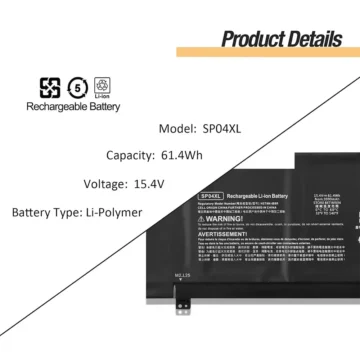 HP Spectre X360 SP04XL Replacement Laptop Battery 1