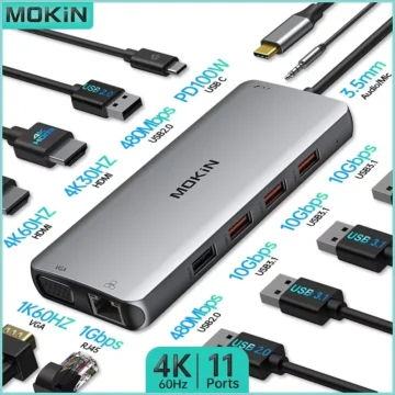 MOKiN 11 in 1 USB C Hub with 4K HDMI and VGA 1 | PricZone