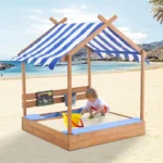 Large Wooden Sandbox with Roof for Kids 1 | PricZone