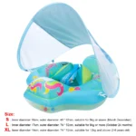 Baby Inflatable Swimming Ring with Sunshade 6 | PricZone
