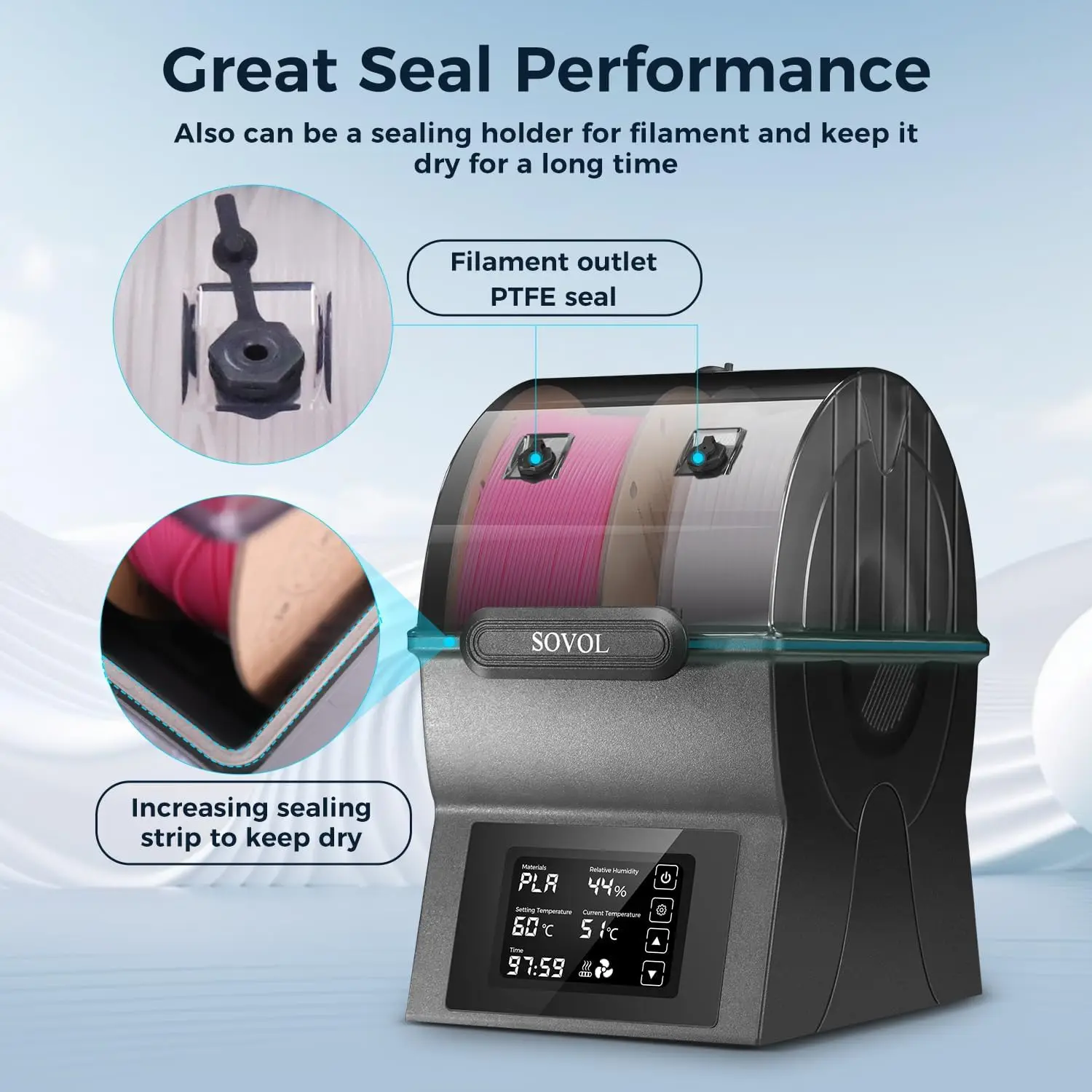 Sovol SH02 Filament Dryer Box for 3D Printer 3 | PricZone Sovol SH02 Filament Dryer Box for 3D Printer 3 | PricZone