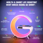 Wireless Charger Stand Alarm Clock Speaker Lamp 2 | PricZone