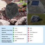 Herdio 8inch Outdoor Rock Speakers Solar 5 | PricZone Herdio 8 inch Outdoor Rock Speakers Solar 5 | PricZone