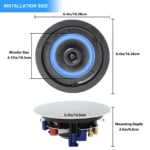 Herdio 4 inch Flush Mount Bluetooth Speaker 4 | PricZone