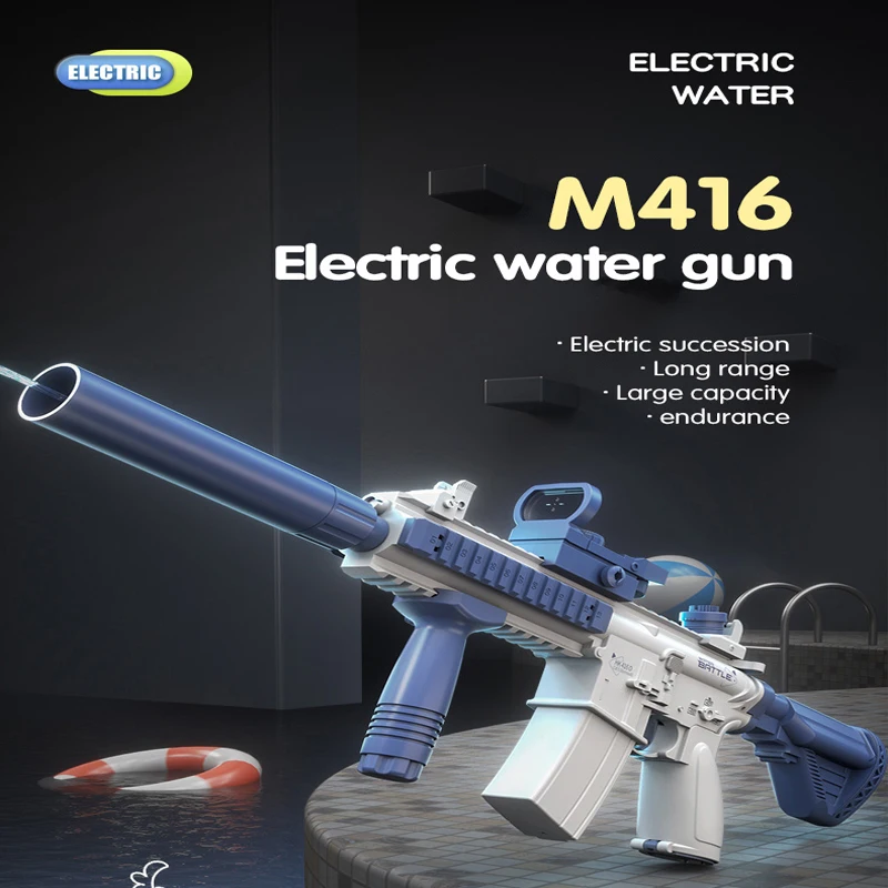 Electric Water Gun Pistol M416 Kids Outdoor Toy 3 | PricZone Electric Water Gun Pistol M416 Kids Outdoor Toy 3 | PricZone