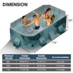 Foldable Swimming Pool Outdoor PVC Adults Kids 3 | PricZone