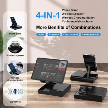 DOSS Bluetooth Speaker & Wireless Charger 2