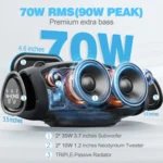 W KING 70W Portable Loud Bluetooth Speakers 2 | PricZone