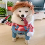Pet Dog Quirky Costume Holding Knife 2 | PricZone