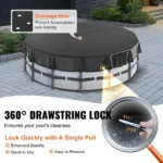 15FT Round Solar Pool Cover Ground Safety 3 | PricZone