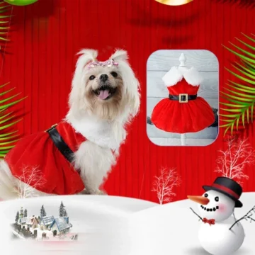 Christmas Dog Coat Dress Warm Pet Costume 1 | PricZone