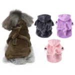 Pet Dog Bathrobe Hooded Drying Towel 1 | PricZone