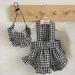 Dog Plaid Skirt with Hat Summer Outfit 3 | PricZone
