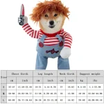 Funny Dog Chucky Costume Pet Halloween Outfit 5 | PricZone
