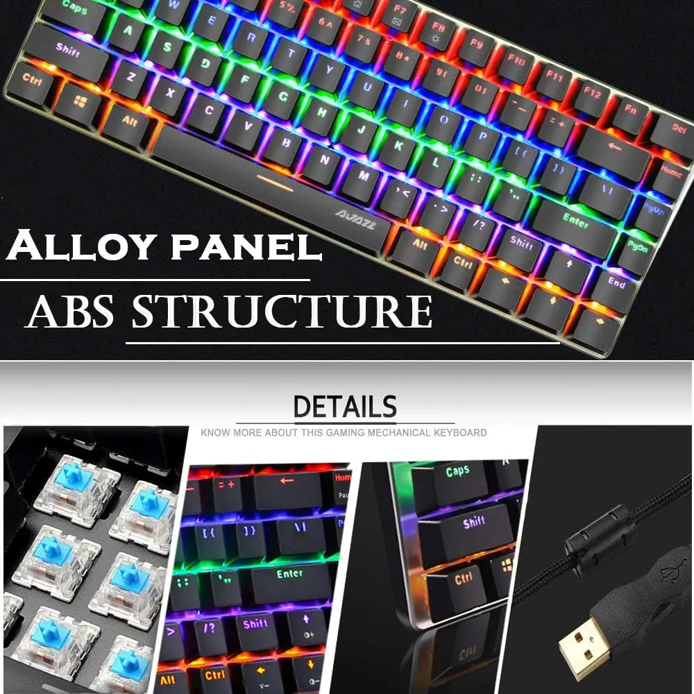 MAMBANAKE x ZIYOUANG AK33 Gaming KeyboardM5 MouseRainbow LED Backlit Mechanical Keyboard 3 | PricZone MAMBANAKE x ZIYOUANG AK33 Gaming KeyboardM5 MouseRainbow LED Backlit Mechanical Keyboard 3 | PricZone
