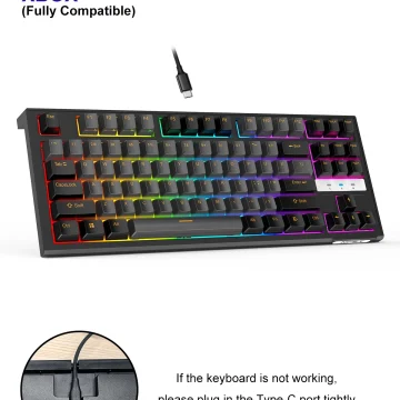 NPET 87 Keys RGB Mechanical Gaming Keyboard 1 | PricZone