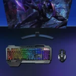 K680 Wireless Gaming Keyboard and Mouse ComboRainbow LED Backlit Keyboard with Rechargeable 3800mAh Battery Metal Panel 6 | PricZone