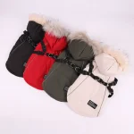 Warm Dog Jacket with Harness and Fur Hood 3 | PricZone