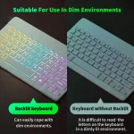 10 inch Backlit Bluetooth Keyboard and Mouse Combo 3 | PricZone