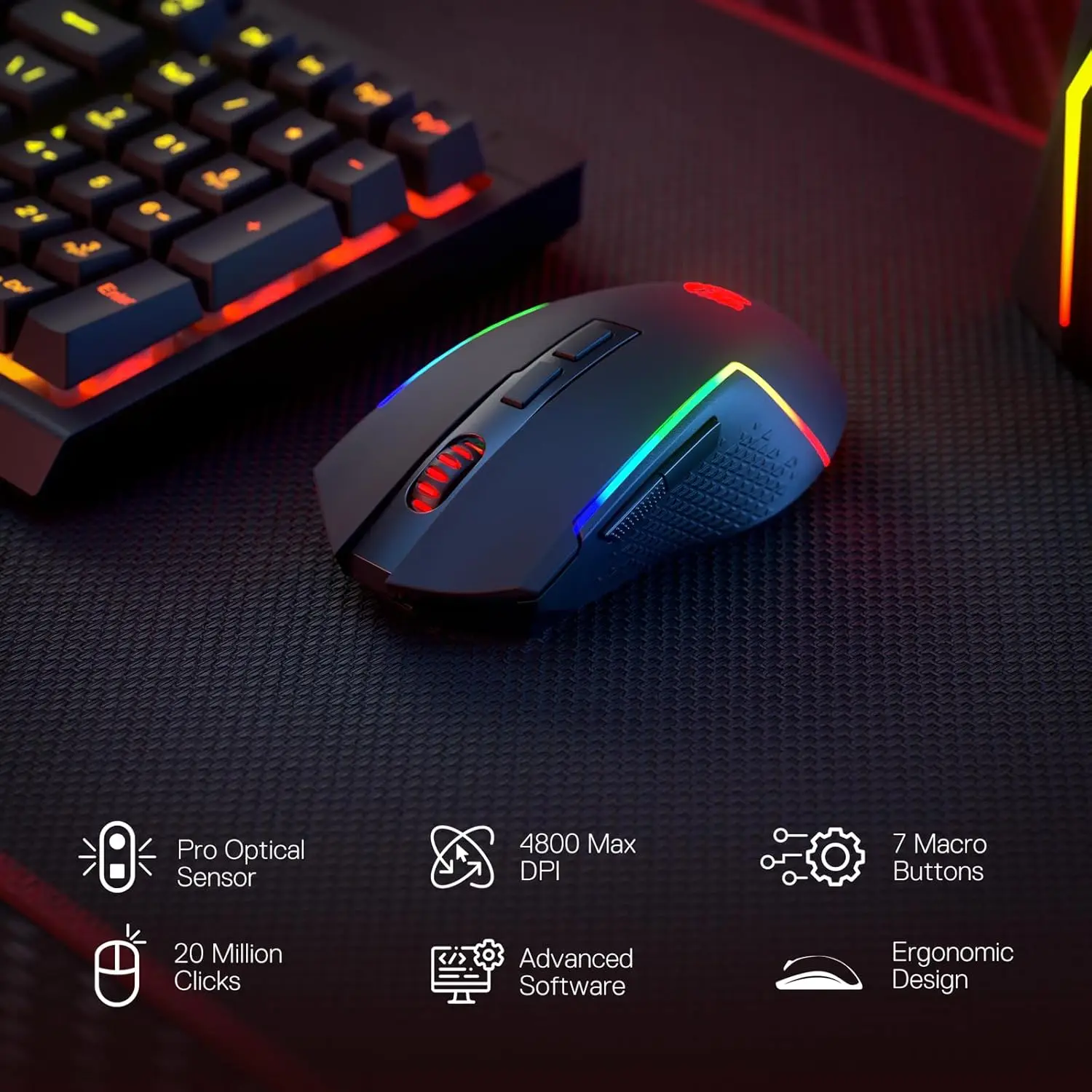 Redragon S142 Wireless RGB Gaming Keyboard Combo 5 | PricZone Redragon S142 Wireless RGB Gaming Keyboard Combo 5 | PricZone