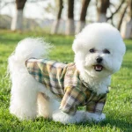 Summer Pet Shirt British Style Plaid Dog Vest Clothes For Small Dogs Chihuahua Cotton Puppy Shirts 4 | PricZone